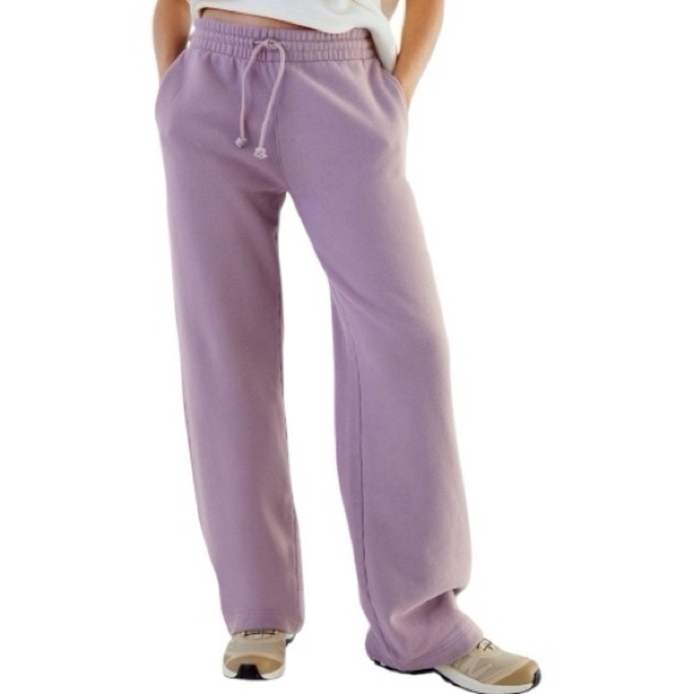 TNA ARITZIA Women’s Sz XS Lavender Purple Cozy Fleece Boyfriend Wide Sweatpants